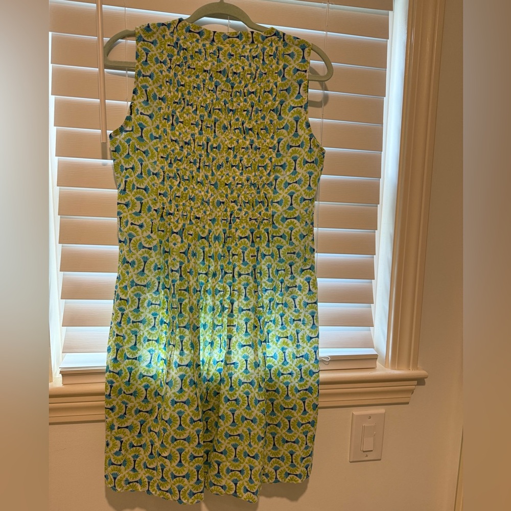 Roberta Roller Rabbit Blue & Green Patterned Dress - perfect condition! 🥑🦎🍋🟩♻️🪲 - Picture 5 of 6